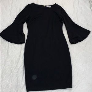 Calvin cline black bell sleeve dress